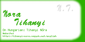 nora tihanyi business card